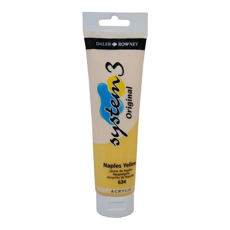 Daler-Rowney System3 Naples Yellow Acrylic Paint 150ml Trending