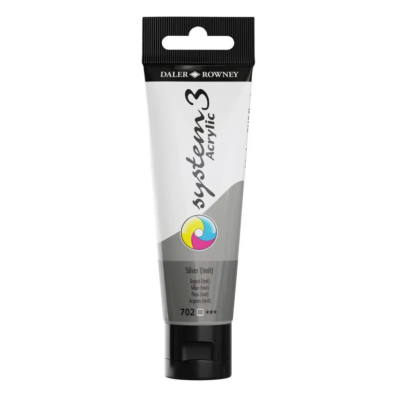 Special Discount Daler-Rowney System3 Silver Hue Acrylic Paint 59ml