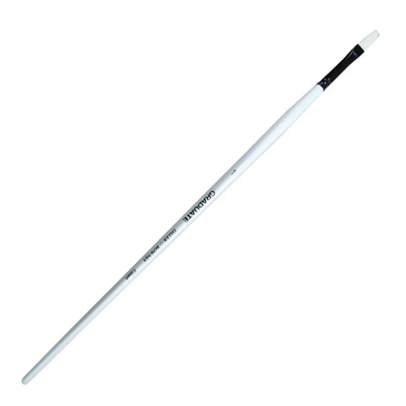Best Seller Daler-Rowney Long Handle Bristle Filbert Graduate Brush Size 1 White