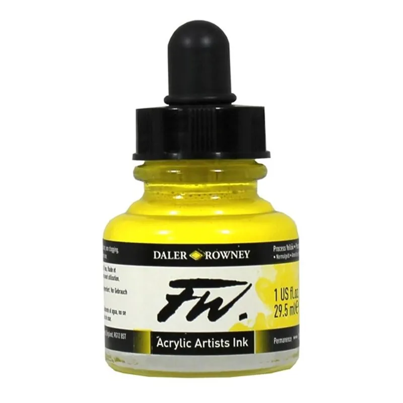 Original Daler-Rowney Process Yellow FW Artists Ink 29.5ml