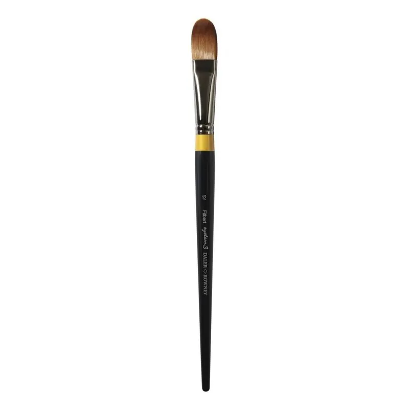 Final Sale Daler-Rowney System3 Brush Filbert Long Handle 0/12