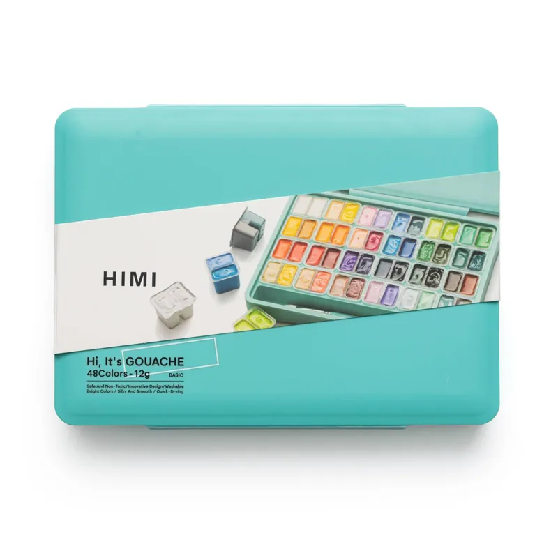 HIMI Green Twin Cups Gouache Set 12ml 48 Pack Limited Offer