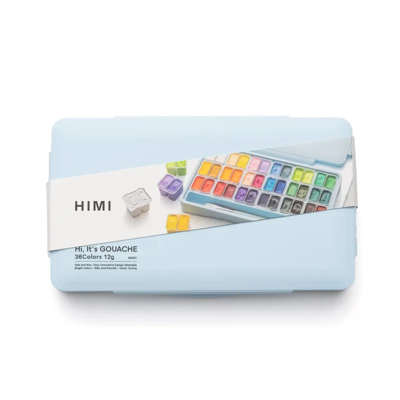 Fast Shipping HIMI Blue Twin Cups Gouache Set 12ml 36 Pack