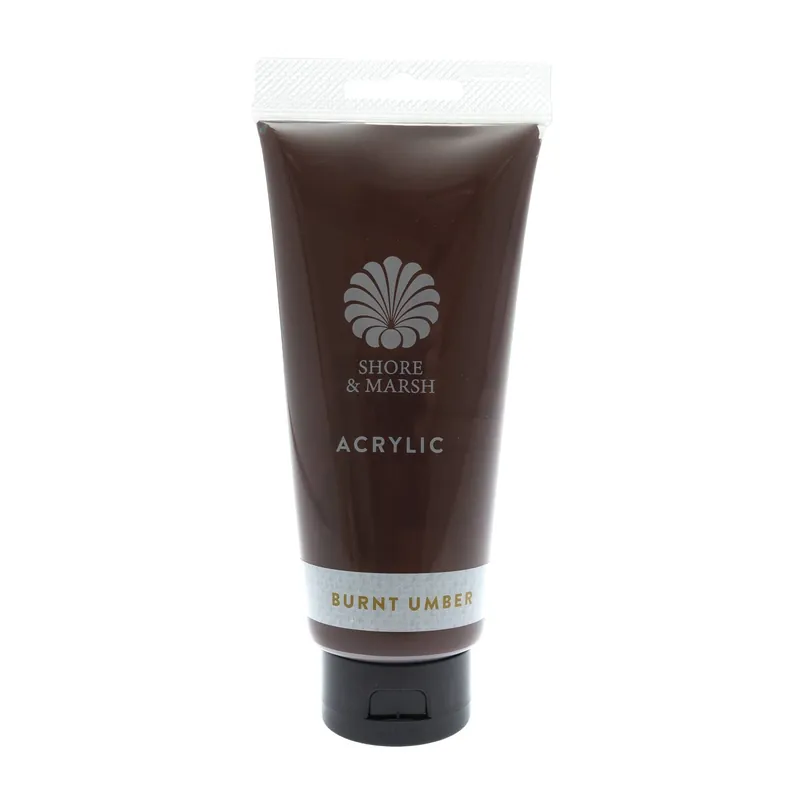 Shore & Marsh Burnt Umber Acrylic Paint 200ml Discount