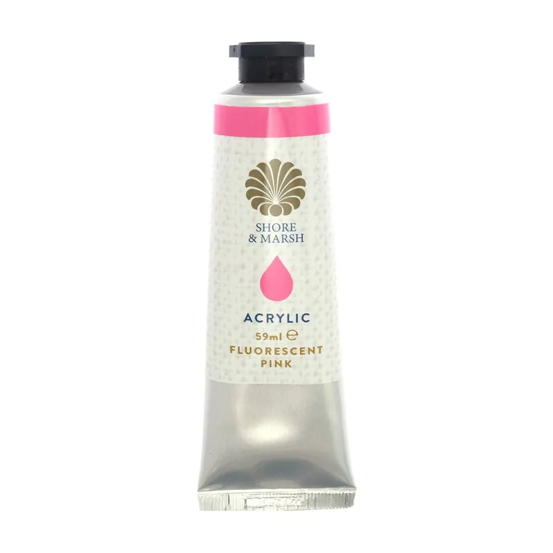 Shore & Marsh Fluorescent Pink Acrylic Paint 59ml Bulk Order