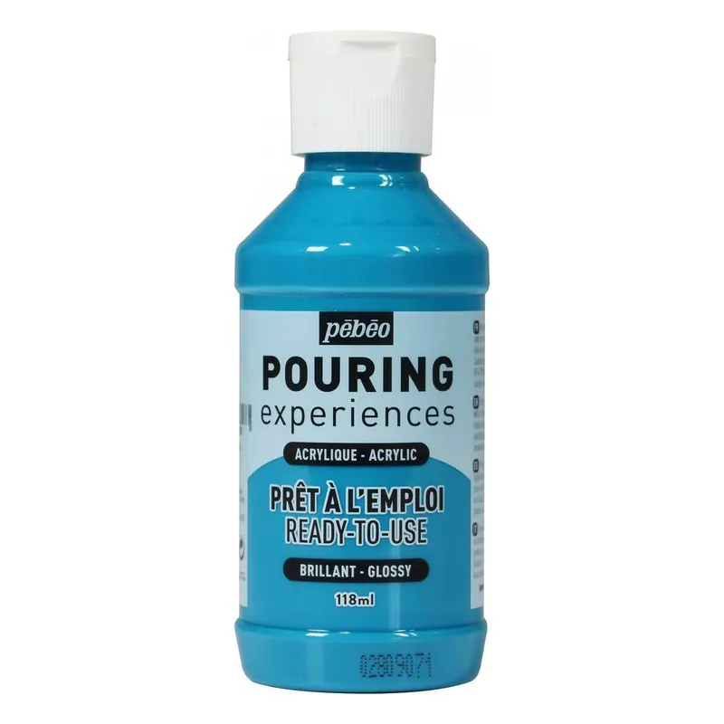 Pebeo Turquoise Blue Pouring Experiences Acrylic 118ml Clearance