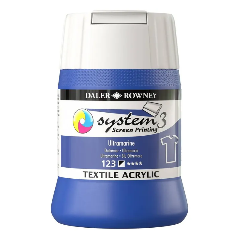 Daler-Rowney System3 Ultramarine Textile Acrylic Ink 250ml One Day Deal