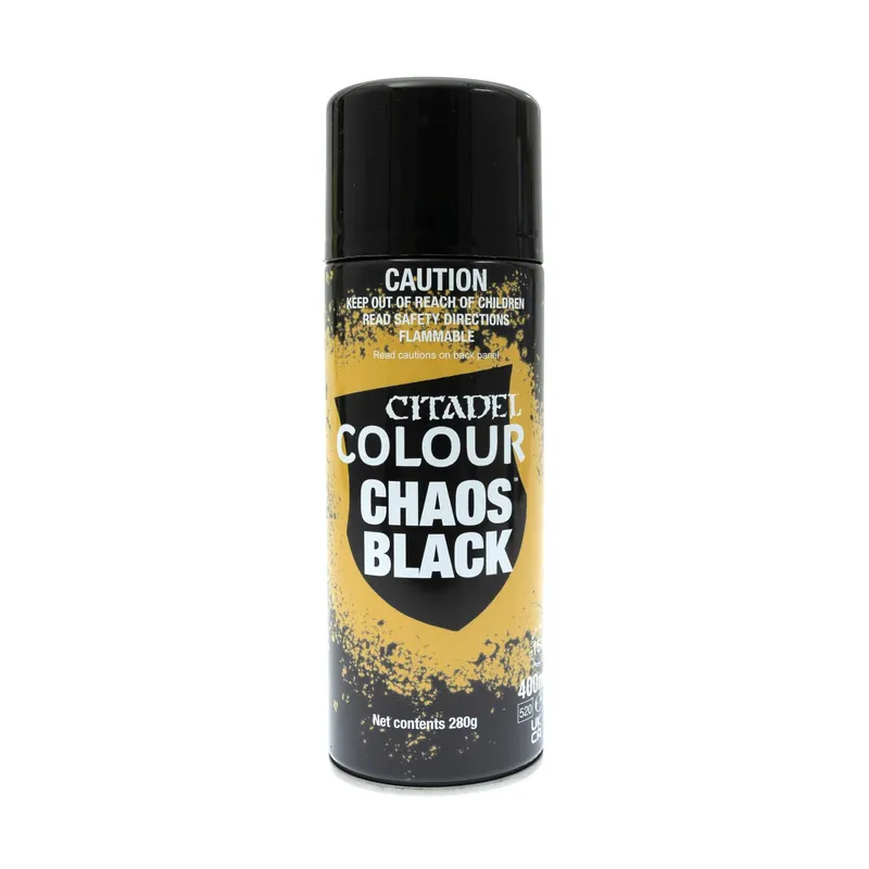 One Day Deal Citadel Chaos Black Spray Paint 400ml