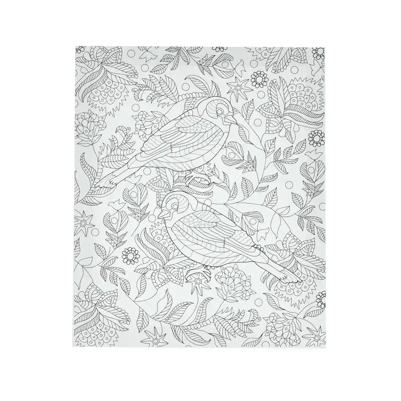 Birds Colour-In Canvas Express Delivery