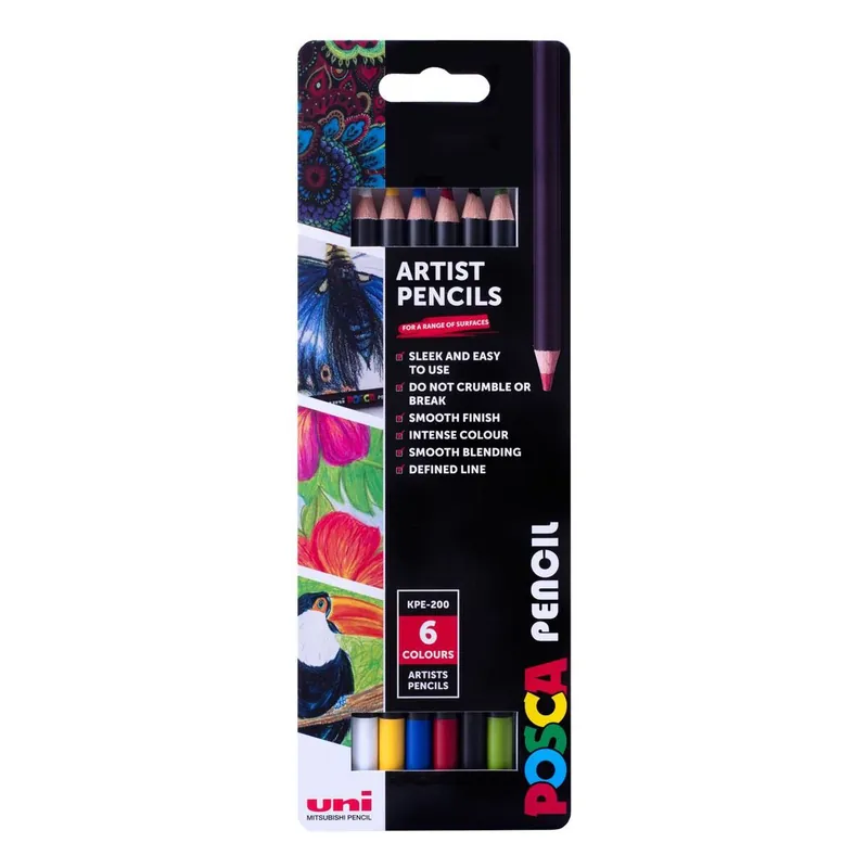 Sale Uni-ball Posca Essential Artist Pencils 6 Pack