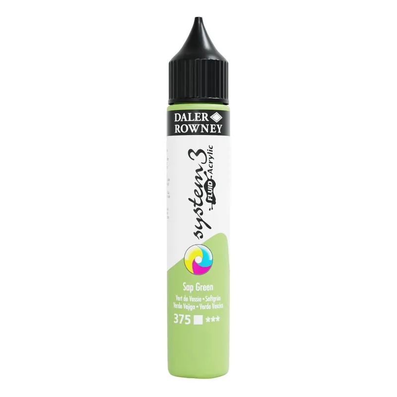 Bargain Daler-Rowney System3 Sap Green Fluid Acrylic 29.5ml (375)