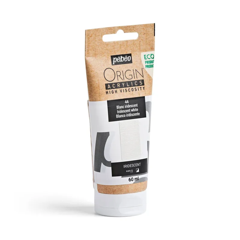 Secure Checkout Pebeo Origin Iridescent White Acrylic Paint 60ml