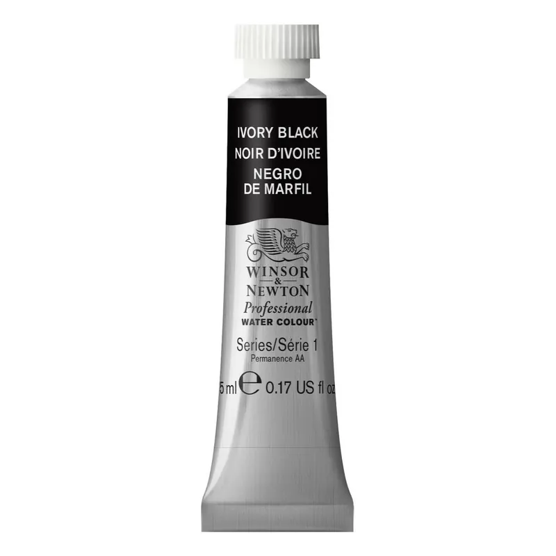 New Arrival Winsor & Newton Ivory Black Professional Watercolour Tube 5ml