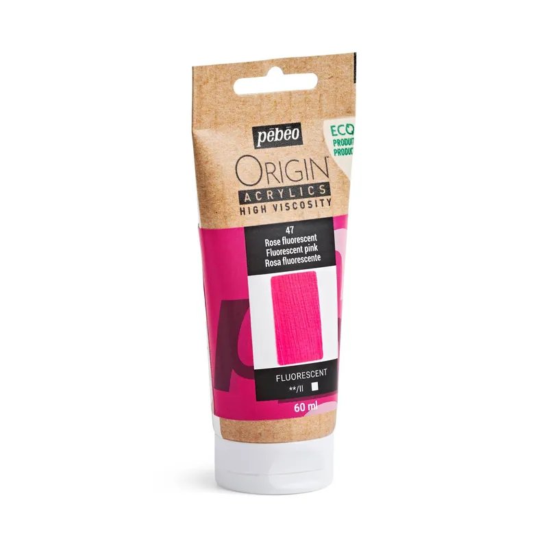 Last Chance Pebeo Origin Fluorescent Pink Acrylic Paint 60ml