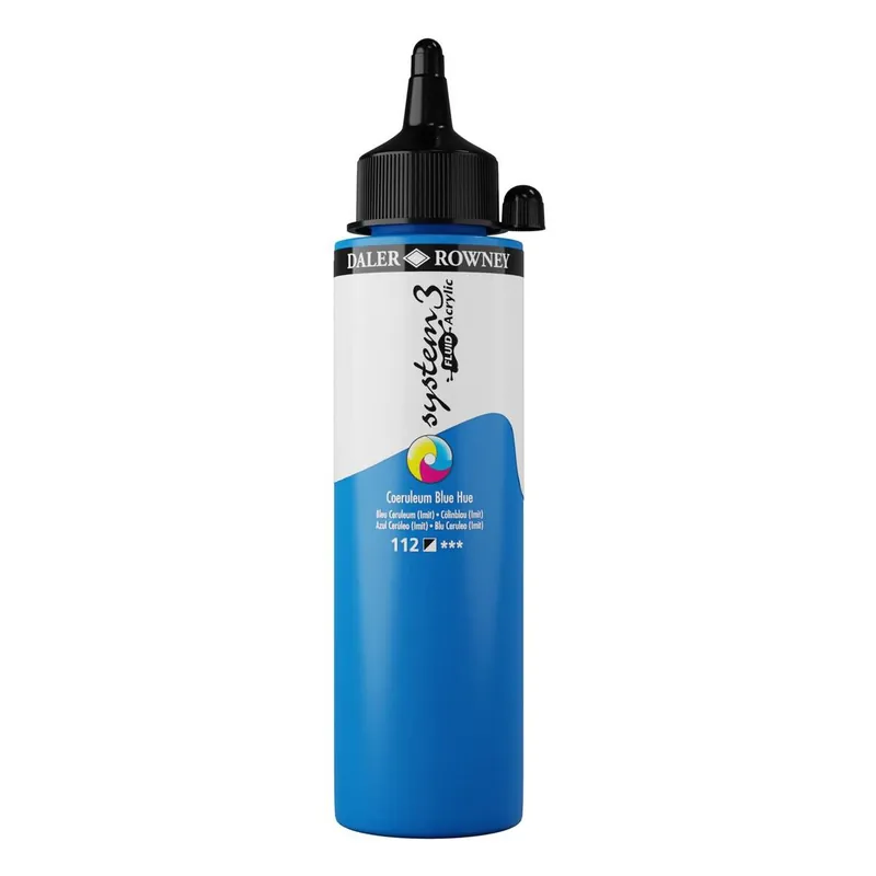 Top Rated Daler-Rowney System3 Coeruleum Blue Hue Fluid Acrylic 250ml (112)