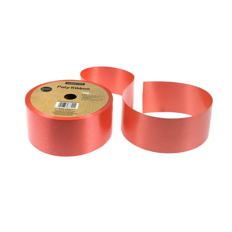 Last Chance Red Poly Ribbon 5cm x 91m