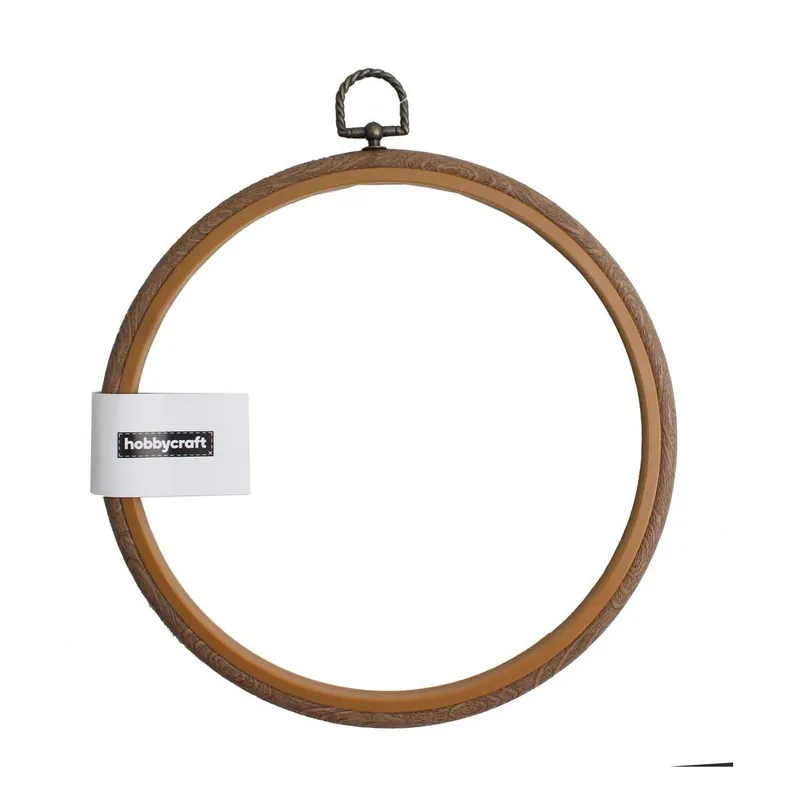 Fan Favorite Flexible Woodgrain Effect Embroidery Hoop 8 Inches