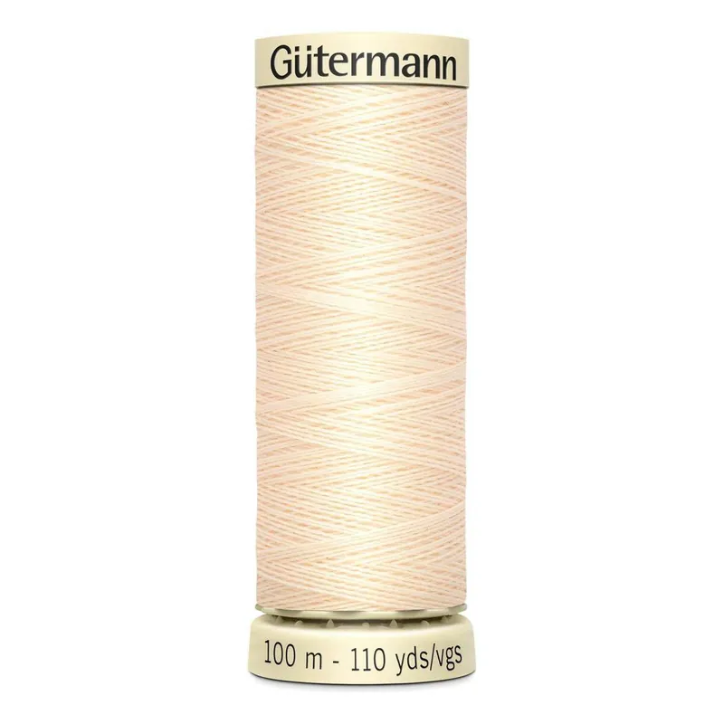 Final Sale Gutermann Cream Sew All Thread 100m (414)
