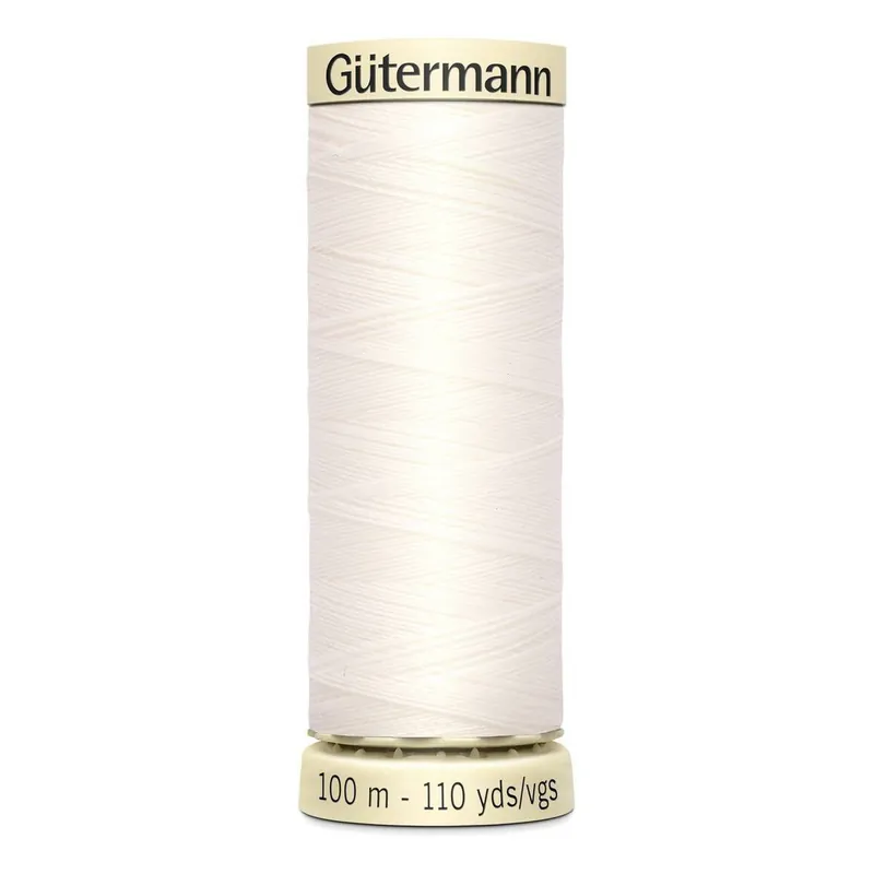 Popular Gutermann White Sew All Thread 100m (111)