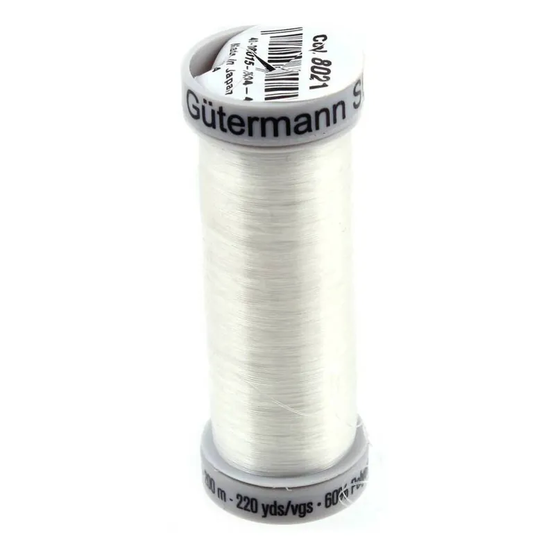 Luxury Gutermann White Metallic Sliver Embroidery Thread 200m (8021)