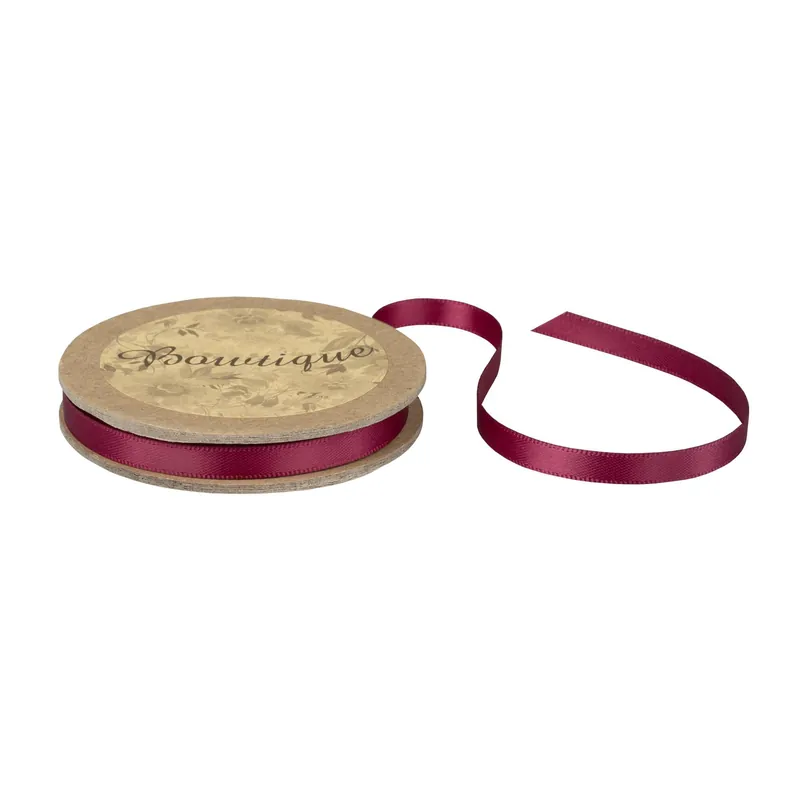 Limited Offer Wine Double-Faced Satin Ribbon 6mm x 5m