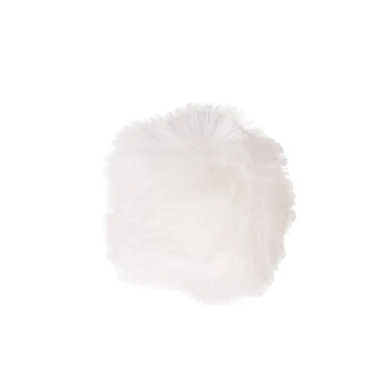 High Quality White Faux Fur Pom Pom 6cm