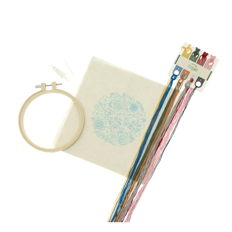 Express Delivery WI Floral Embroidery by Numbers Kit
