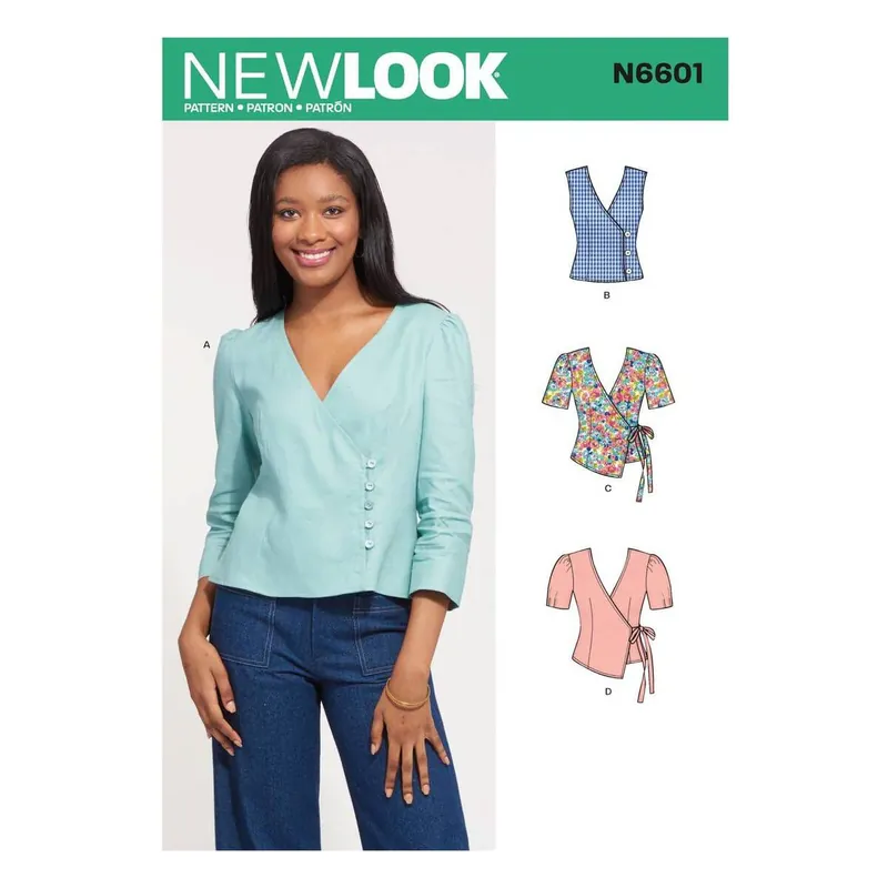 New Look Women's Wrap Top Sewing Pattern N6601 Deal