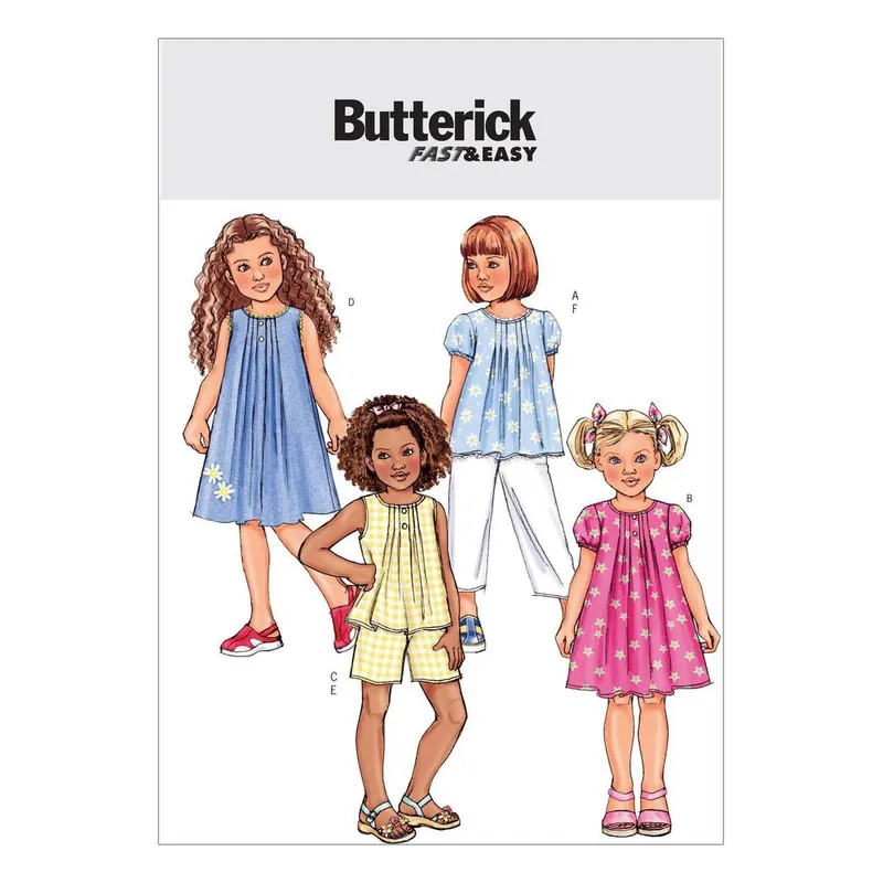 Handmade Butterick Girls’ Separates Sewing Pattern B4176 (2-5)