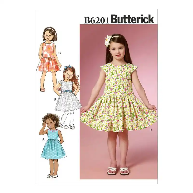 Butterick Children’s Dress Sewing Pattern B6201 (2-5) One Day Deal