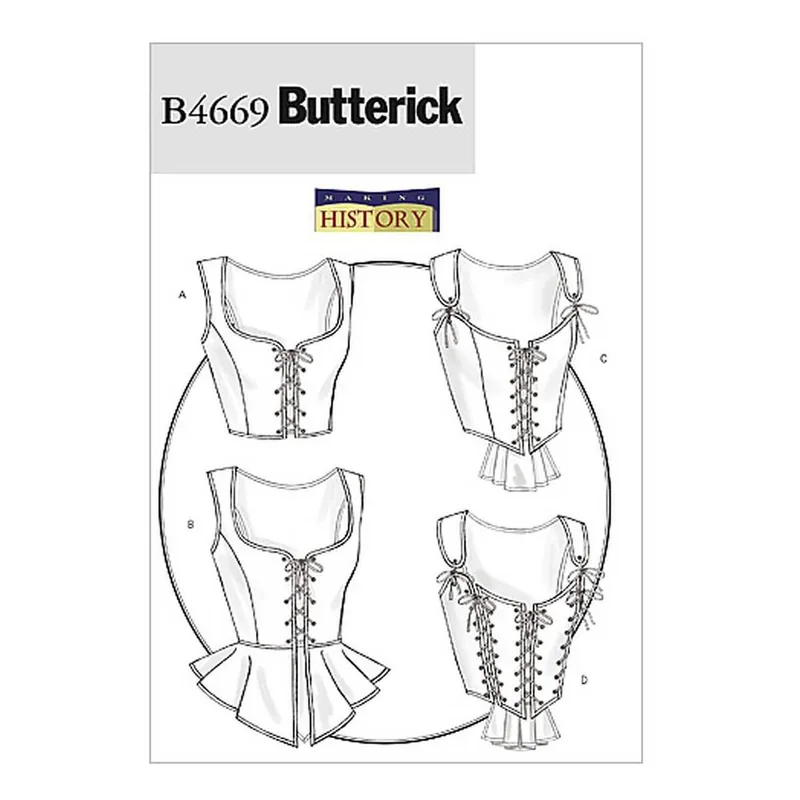 Free Returns Butterick Women’s Corset Sewing Pattern B4669 (14-20)