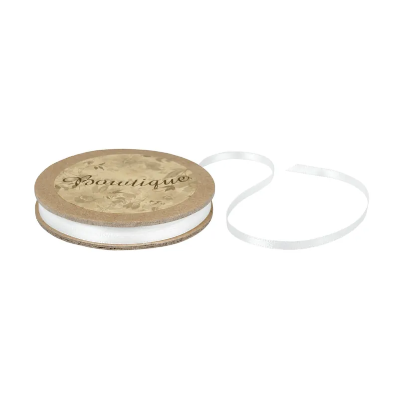 Next Day Delivery Ivory Double-Faced Satin Ribbon 3mm x 5m