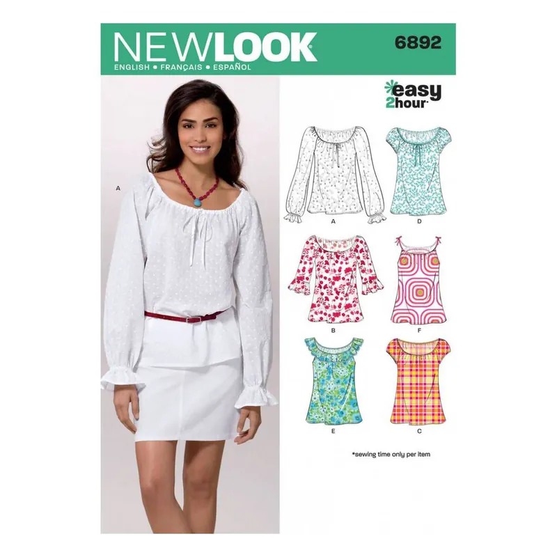 Direct From Factory New Look Women's Top Sewing Pattern 6892