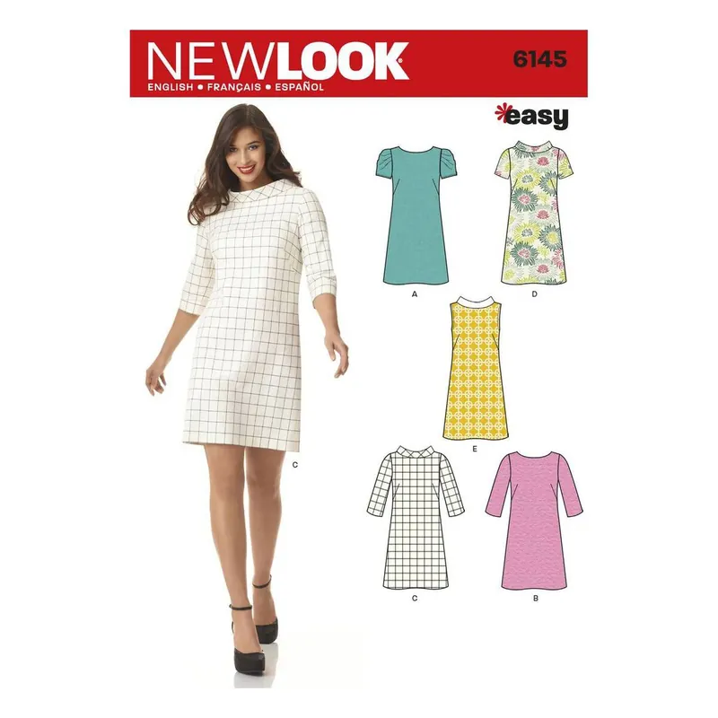 Place Order New Look Women's Dress Sewing Pattern 6145