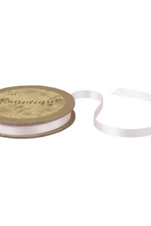 Affordable Light Pink Double-Faced Satin Ribbon 6mm x 5m