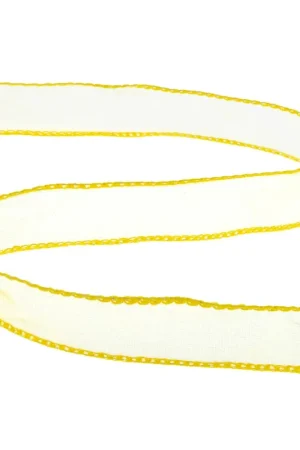 Yellow Wire Edge Organza Ribbon 25mm x 3m Low Price