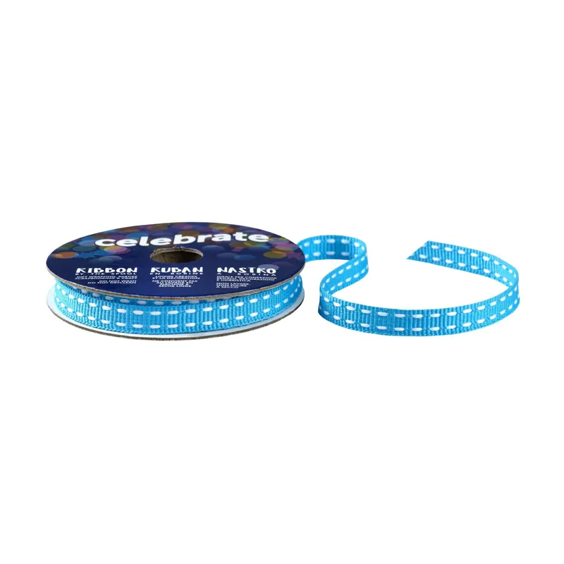 Peacock Grosgrain Running Stitch Ribbon 6mm x 5m Save Now