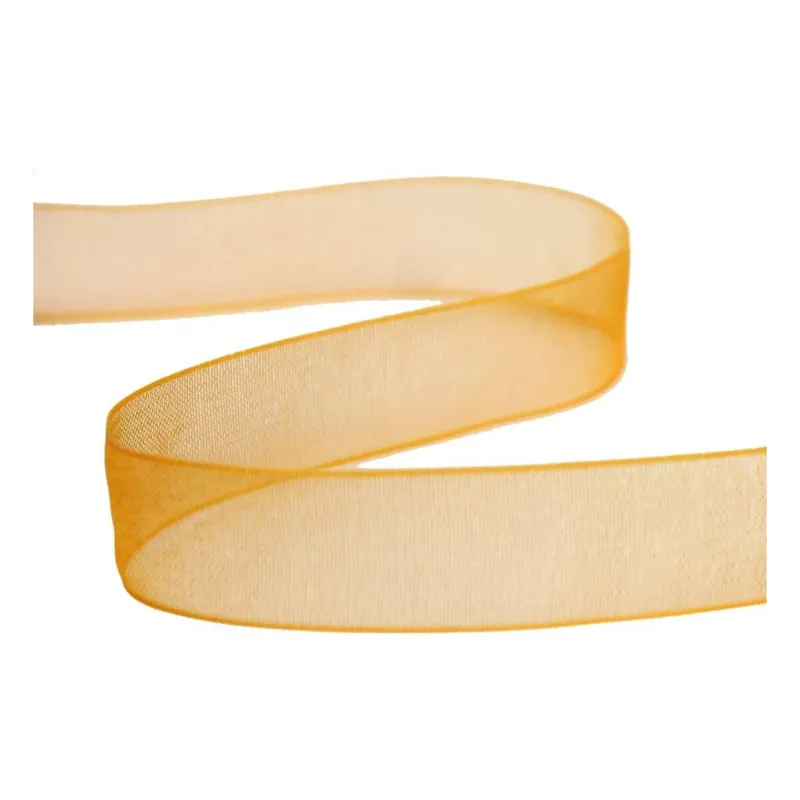 Yellow Organdie Ribbon 12mm x 6m High Quality