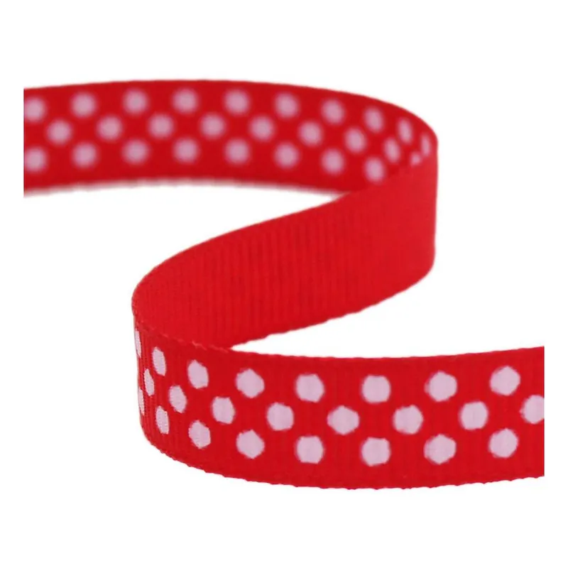 Reduced Price Red Spots Grosgrain Ribbon 9mm x 5m