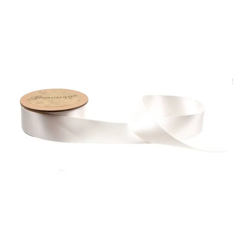 Ivory Double-Faced Satin Ribbon 24mm x 5m Weekend Sale
