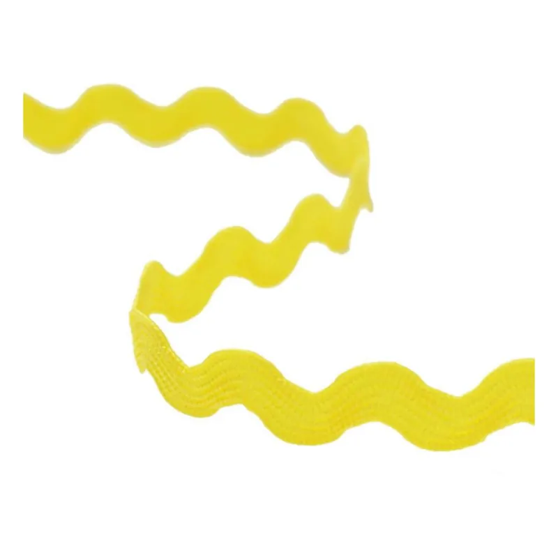 Yellow Ric Rac Ribbon 6mm x 4m Free Returns