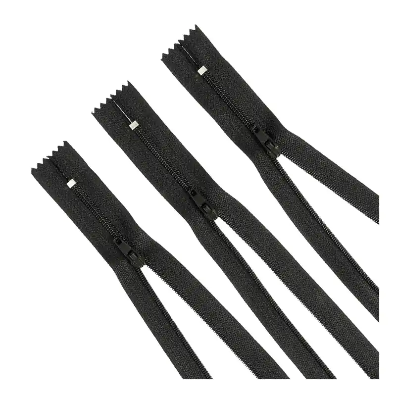 Limited Edition Valuecrafts Black Zips 27cm 3 Pack