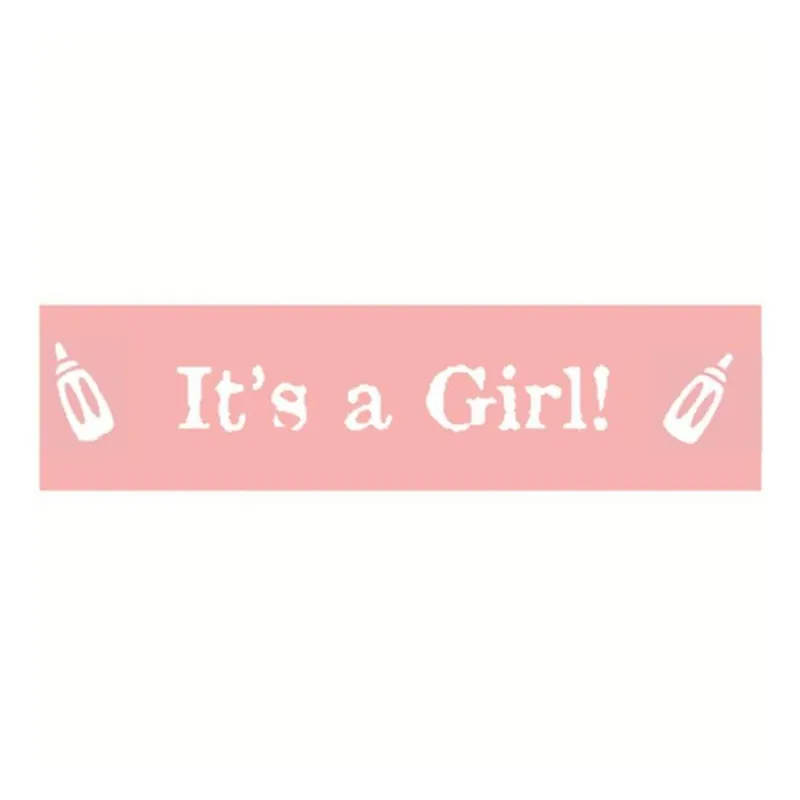 Original White On Baby Pink It's A Girl Ribbon 25mm x 3m