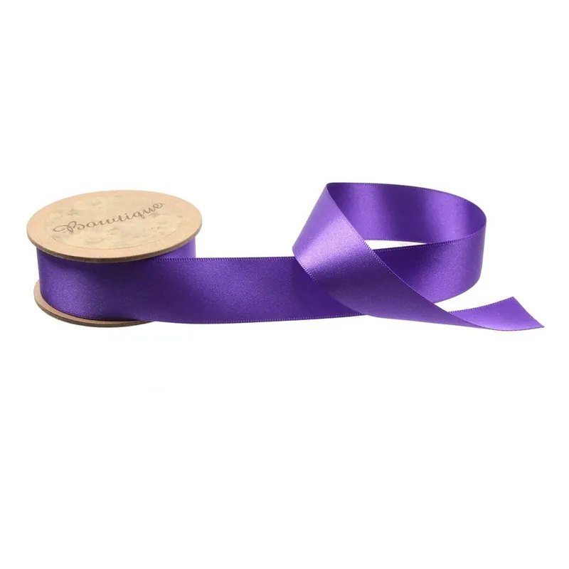 Purple Double-Faced Satin Ribbon 24mm x 5m Free Shipping