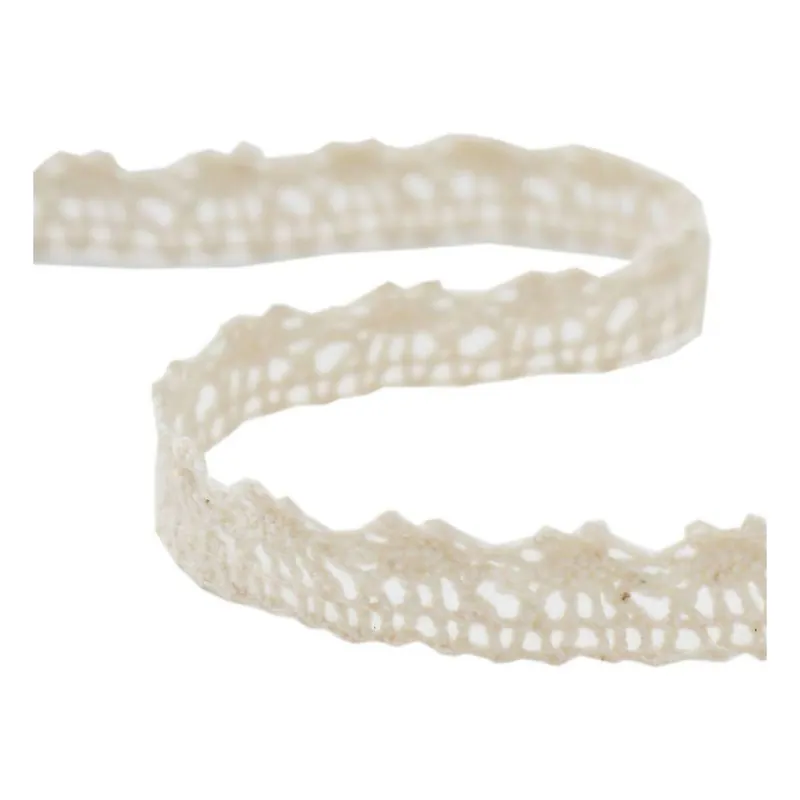 Best Price Cream Cotton Lace Ribbon 10mm x 5m