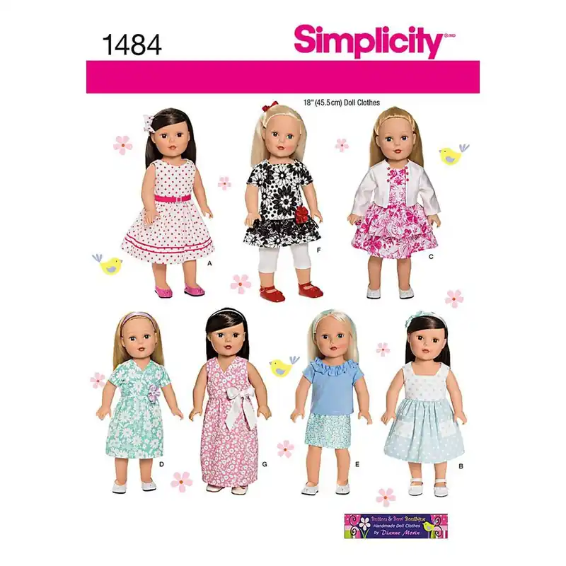 Simplicity Doll Clothes Sewing Pattern 1484 Buy Today
