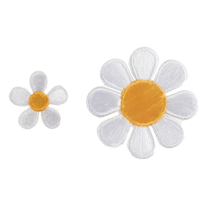 Trimits Daisy Iron-On Patches 2 Pack Money Back Guarantee