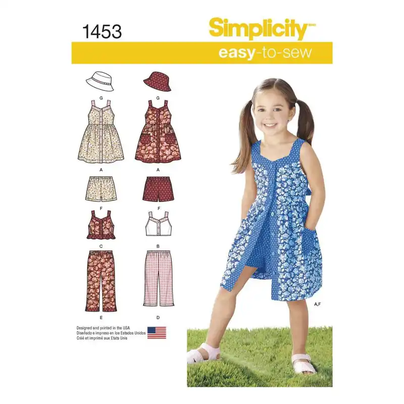 Price Cut Simplicity Girls' Separates Sewing Pattern 1453