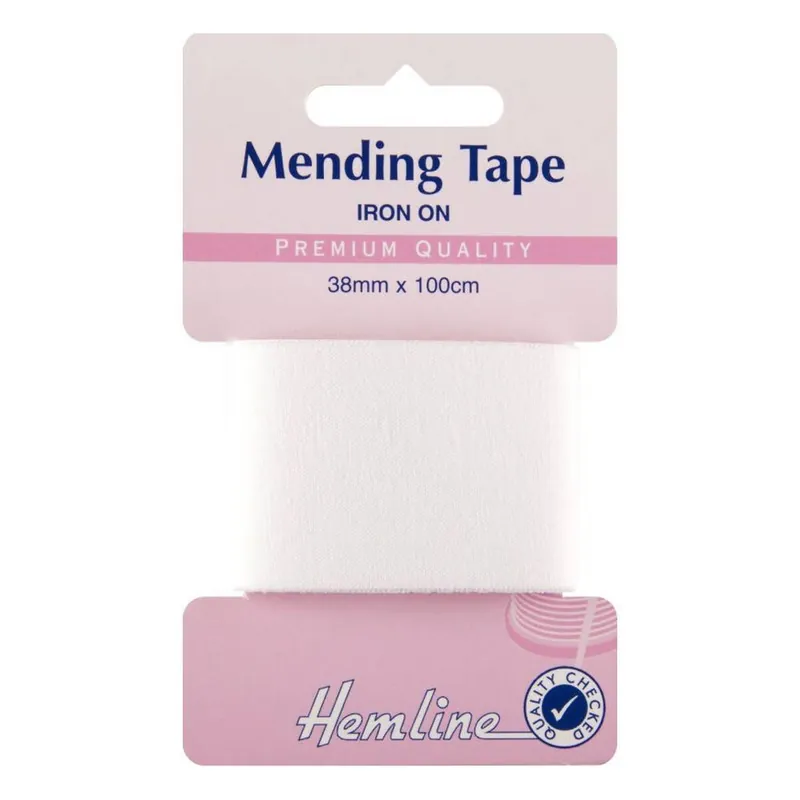 Hemline White Iron-On Mending Tape 38mm x 100cm Latest