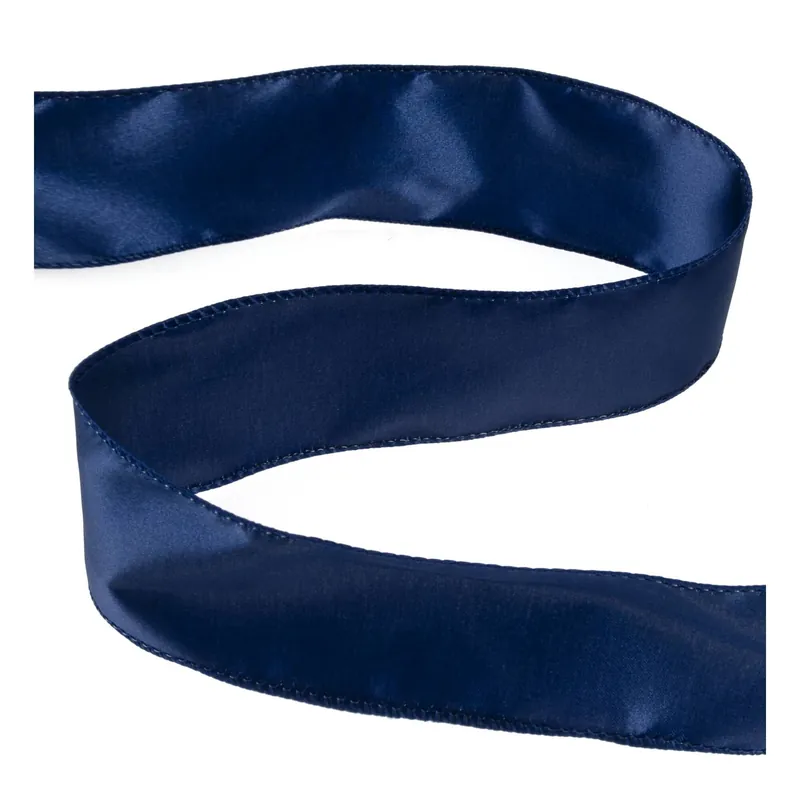 Weekend Sale Navy Wire Edge Satin Ribbon 63mm x 3m